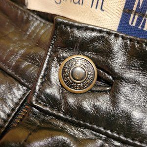 Vintage Gap black leather 5 pocket pants